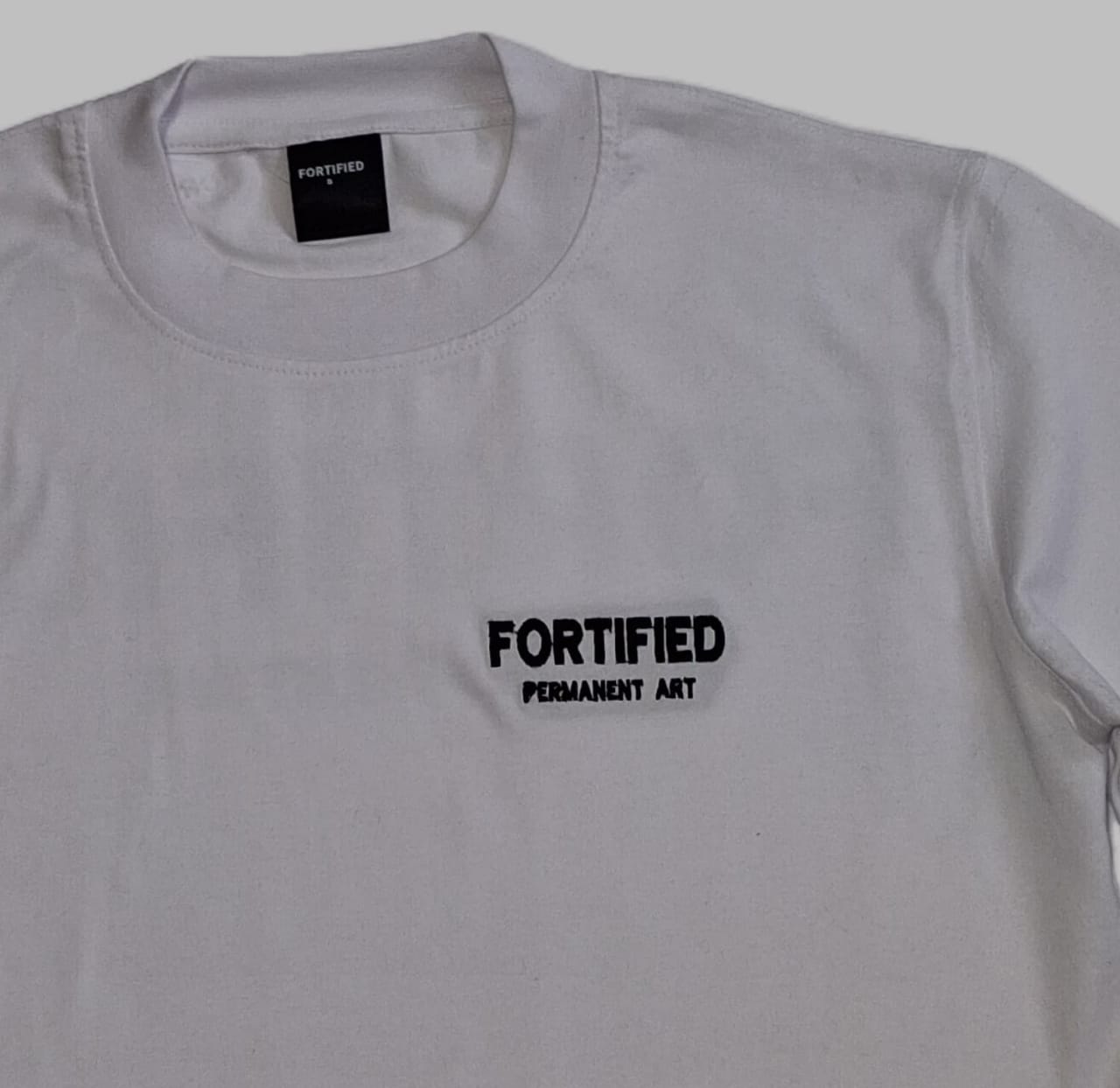 Classic Tee White Embroidered Close-Up