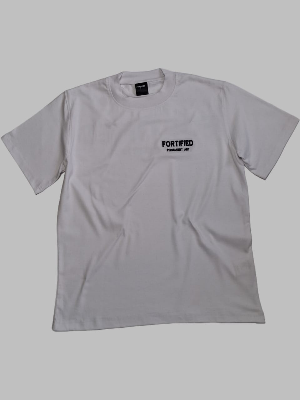 Classic Tee White Front Embroidered